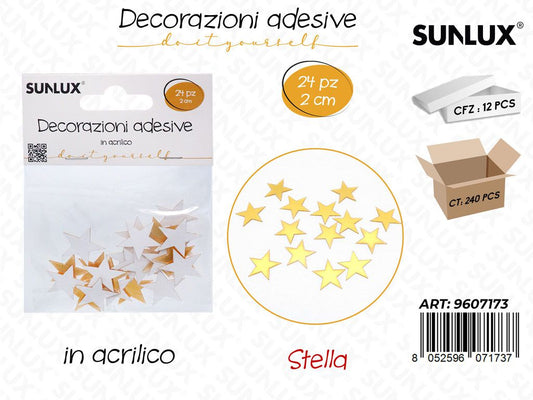 Sunlux Dec. Adv in Acrilico Stella 2CM 24PCS
