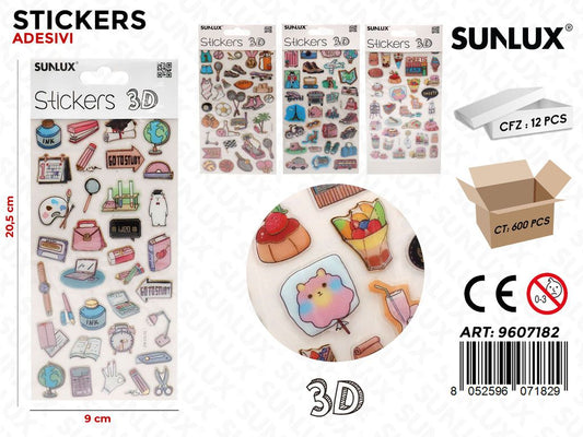 Sunlux Stickers Adv 3D Ass. 9*20.5CM
