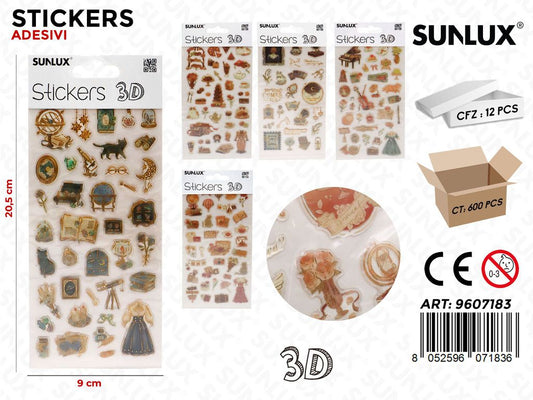 Sunlux Stickers Adv 3D Ass. 9*20.5CM
