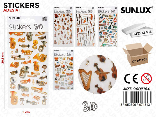 Sunlux Stickers Adv 3D Ass. 9*20.5CM