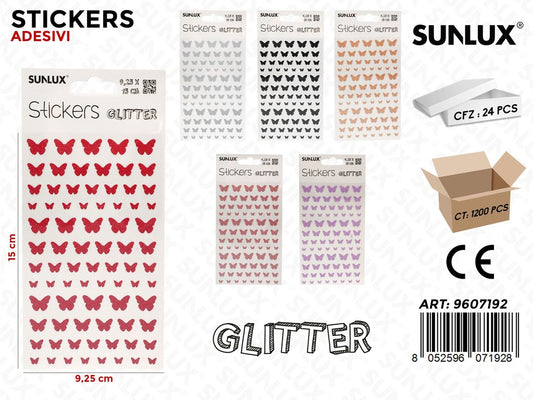 Sunlux Stickers Adv Glitter Ass. 9.25*15CM