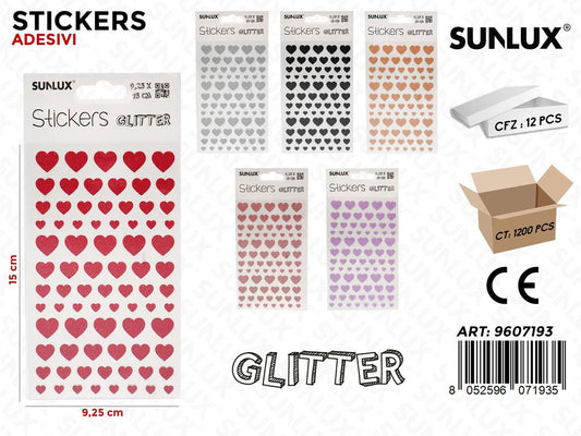 Sunlux Stickers Adv Glitter Ass. 9.25*15CM