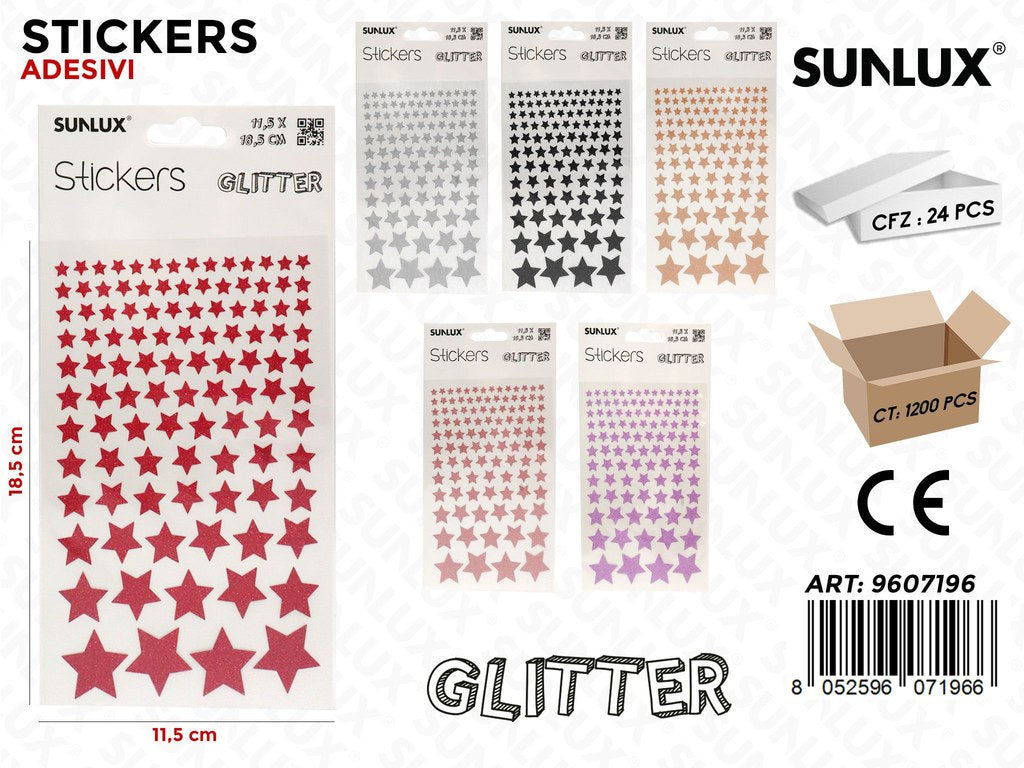 Sunlux Stickers Adv Glitter Ass. 11.5*18.5CM