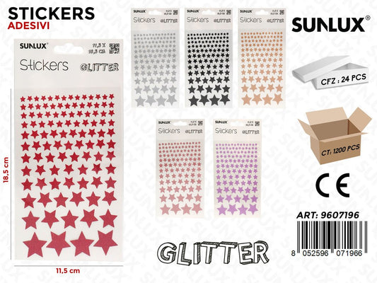Sunlux Stickers Adv Glitter Ass. 11.5*18.5CM