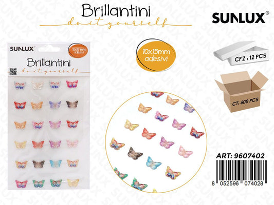 Sunlux Brillantini Adv Farfalle Iridesc. 10*15MM