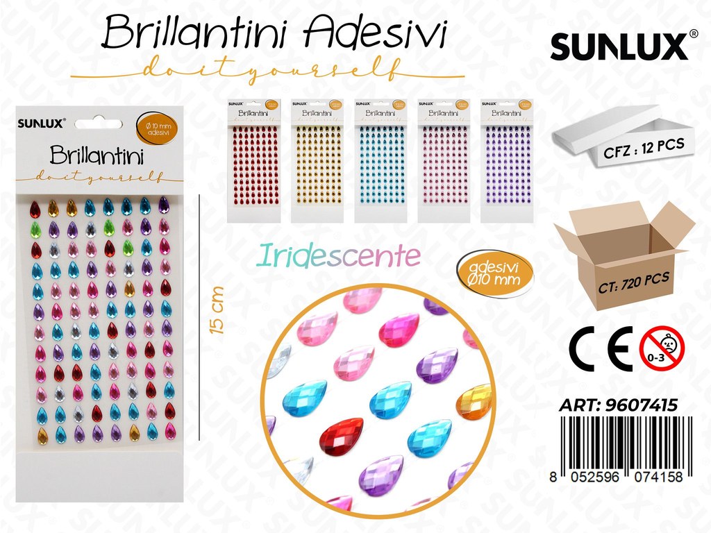 Sunlux Brillantini Adv Iridesc. 10MM*15CM