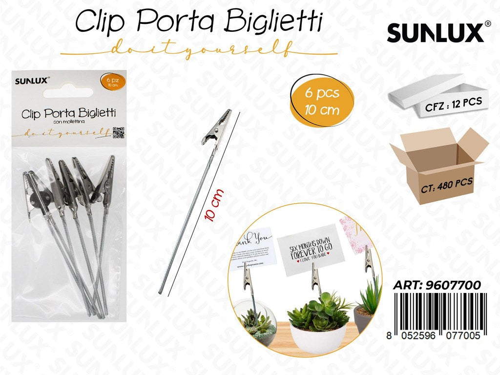 Sunlux Clip Porta Biglietti 6PCS 10CM