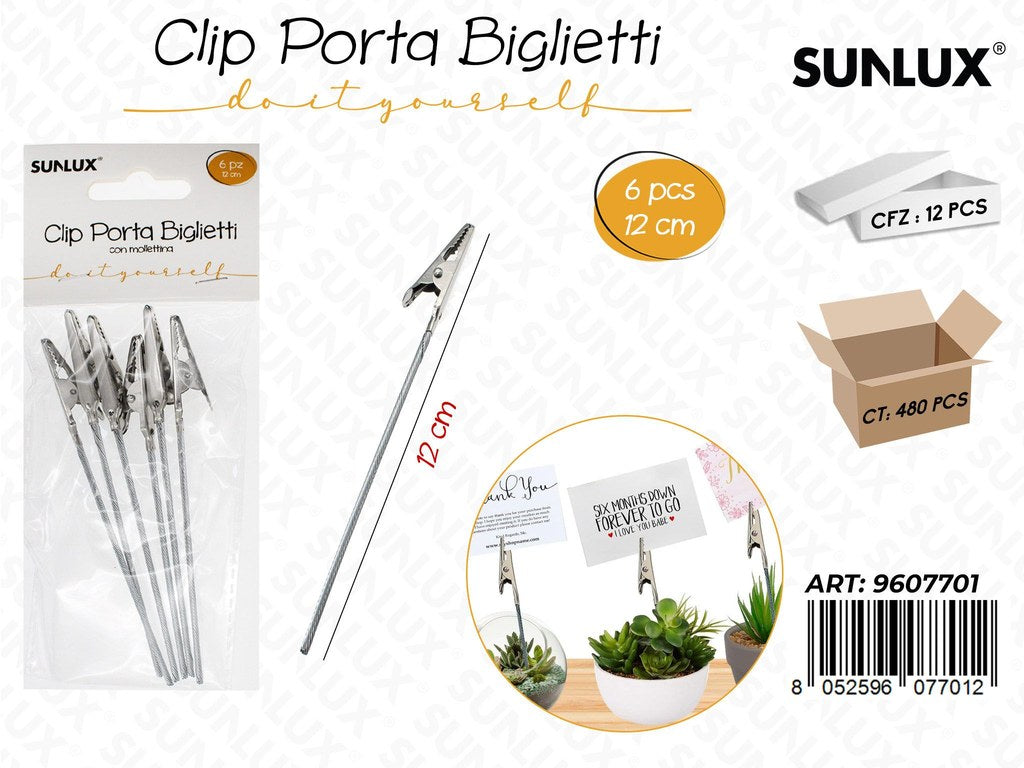 Sunlux Clip Porta Bigletti 6PCS 12CM