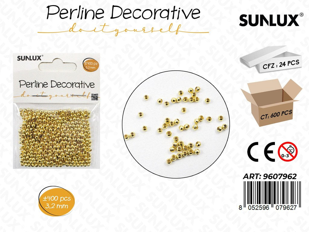 Sunlux Perline Dec. Oro 400PCS 3.2MM