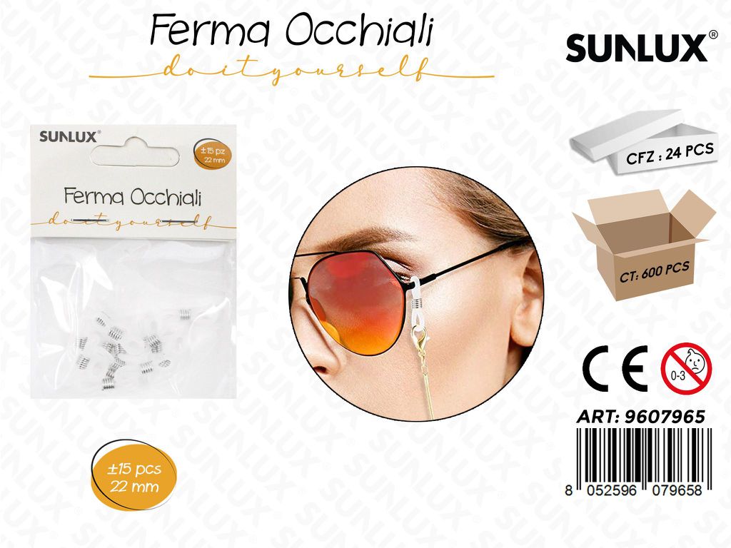 Sunlux Ferma Occhiali 15PCS 22MM