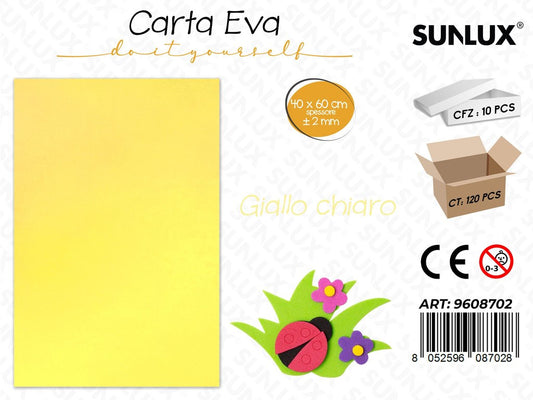 Sunlux Carta Eva Giallo Chiaro 40*60CM*2MM