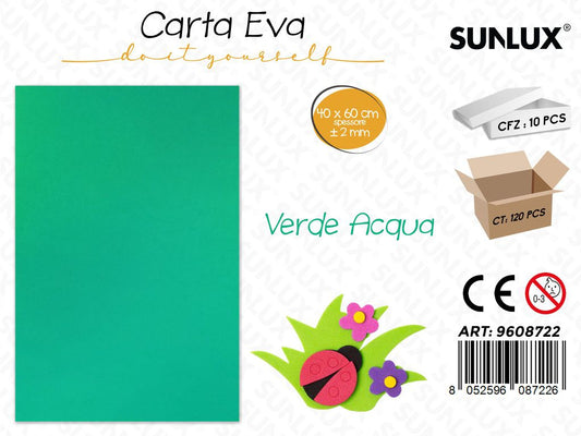 Sunlux Carta Eva Verde Acqua 40*60CM*2MM