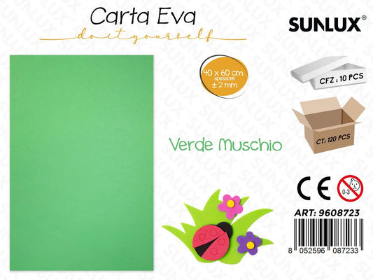 Sunlux Carta Eva Verde Muschio 40*60CM*2MM