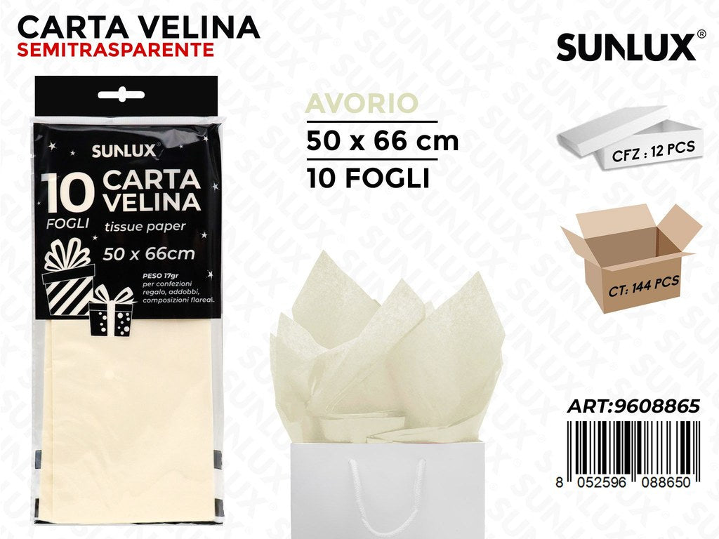 Sunlux Carta Velina Avorio 50*66CM 10FF