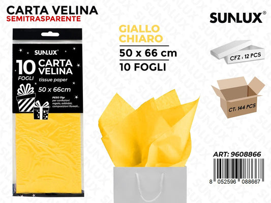 Sunlux Carta Velina Giallo Ch. 50*66CM 10FF
