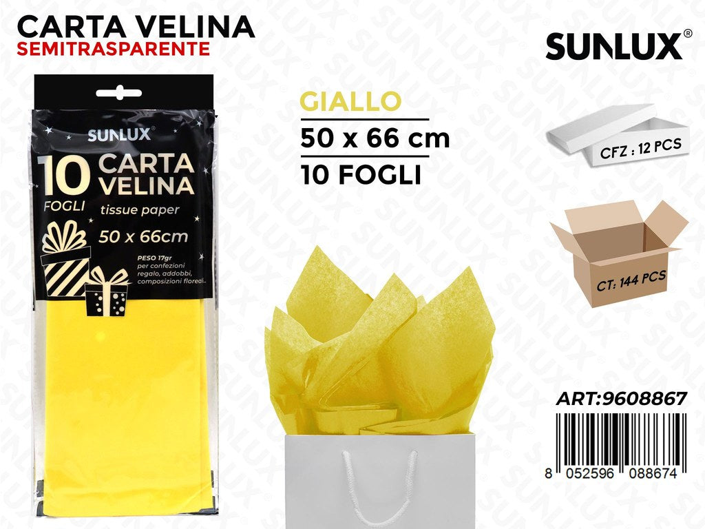 Sunlux Carta Velina Giallo 50*66CM 10FF