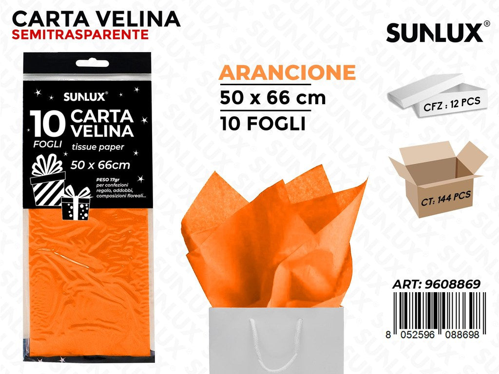 Sunlux Carta Velina Arancione 50*66CM 10FF