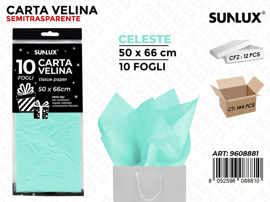 Sunlux Carta Velina Cel. 50*66CM 10FF