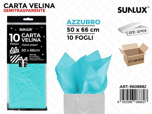 Sunlux Carta Velina Azzurro 50*66CM 10FF