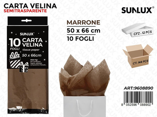 Sunlux Carta Velina Marrone 50*66CM 10FF