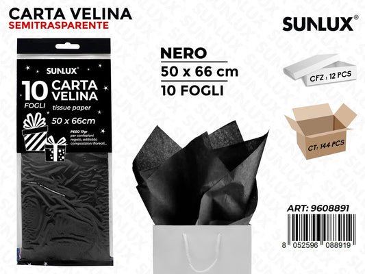 Sunlux Carta Velina Nero 50*66CM 10FF