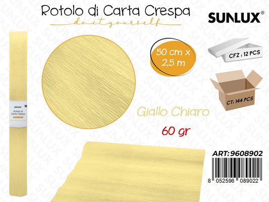 Sunlux Rot. Carta Crespa Giallo Ch. 60GR 50CM*2.5MT