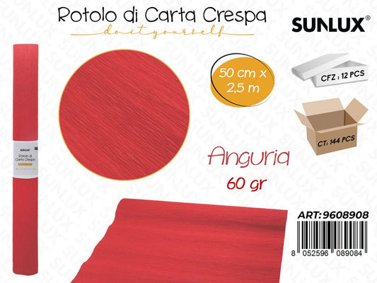 Sunlux Rot. Carta Crespa Anguria 60GR 50CM*2.5MT