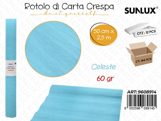 Sunlux Rot. Carta Crespa Cel. 60GR 50CM*2.5MT