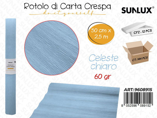 Sunlux Rot. Carta Crespa Cel. Ch. 60GR 50CM*2.5MT