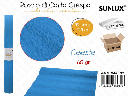 Sunlux Rot. Carta Crespa Cel. 60GR 50CM*2.5MT