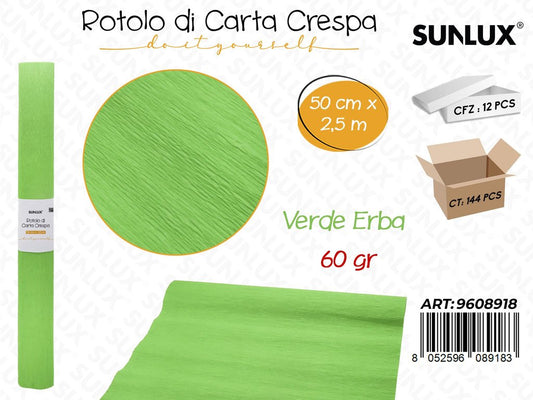 Sunlux Rot. Carta Crespa Ve. Erba 60GR 50CM*2.5MT