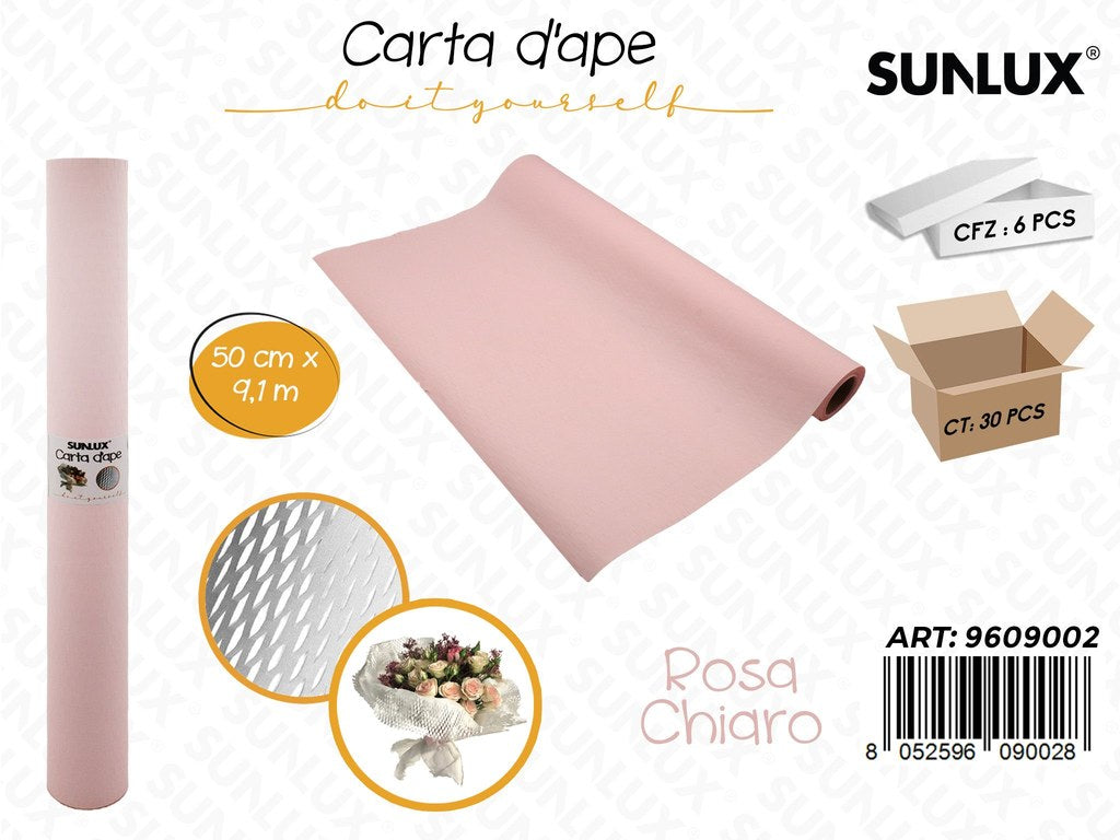 Sunlux Carta D'ape Rosa Ch. 50CM*9.1MT