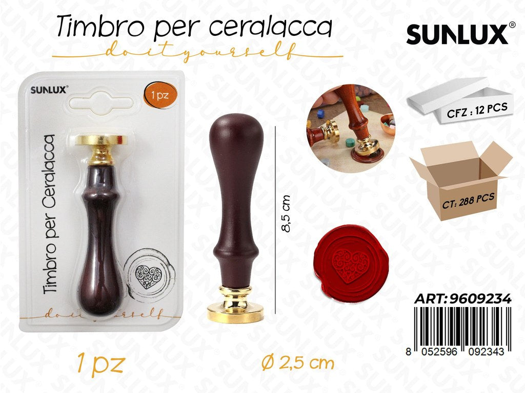 Sunlux Timbro per Ceralacca Cuore D.2.5*8.5CM