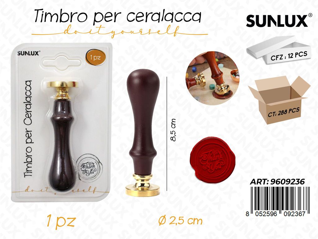 Sunlux Timbro per Ceralacca Thank You D.2.5*8.5CM