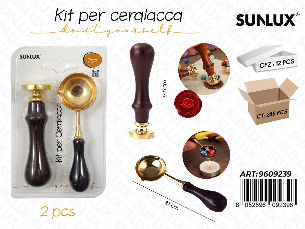 Sunlux Kit per Ceralacca Timbro-cucchiaio 2PCS