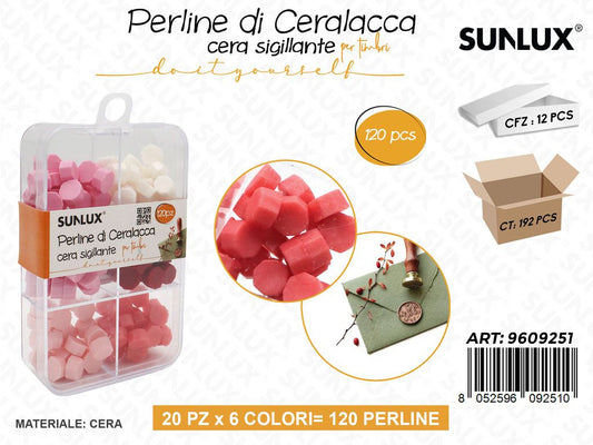 Sunlux Perline in Ceralacca per Timbri 120PCS Ass.