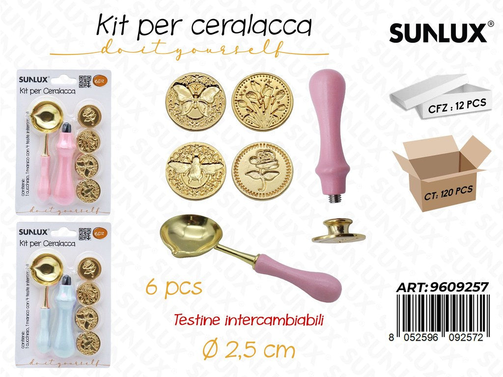 Sunlux Kit per Ceralacca 6PCS Ass. 2.5CM