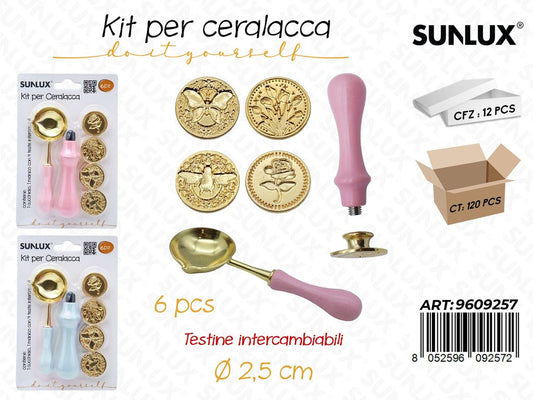 Sunlux Kit per Ceralacca 6PCS Ass. 2.5CM