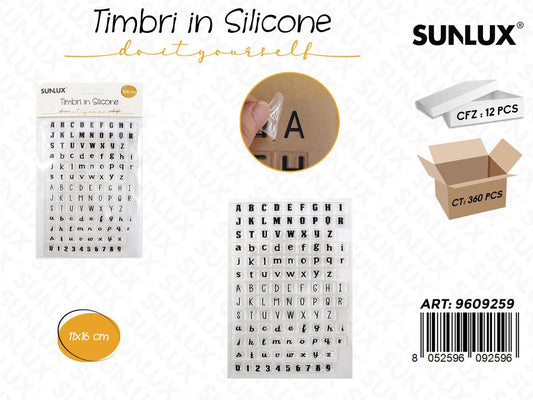 Sunlux Timbri in Silicone Lettere 11*16CM