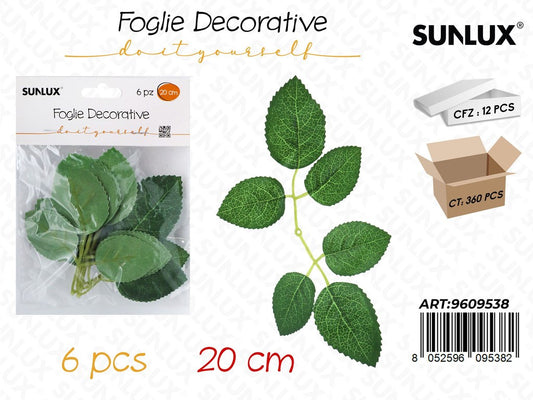Sunlux Foglie Decorative 6PCS 20CM