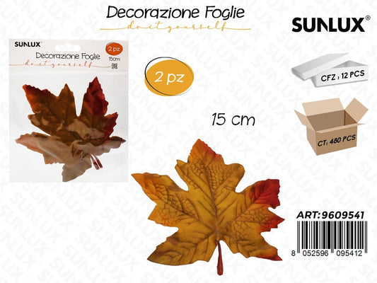 Sunlux Decorazione Foglie 2PCS 15CM