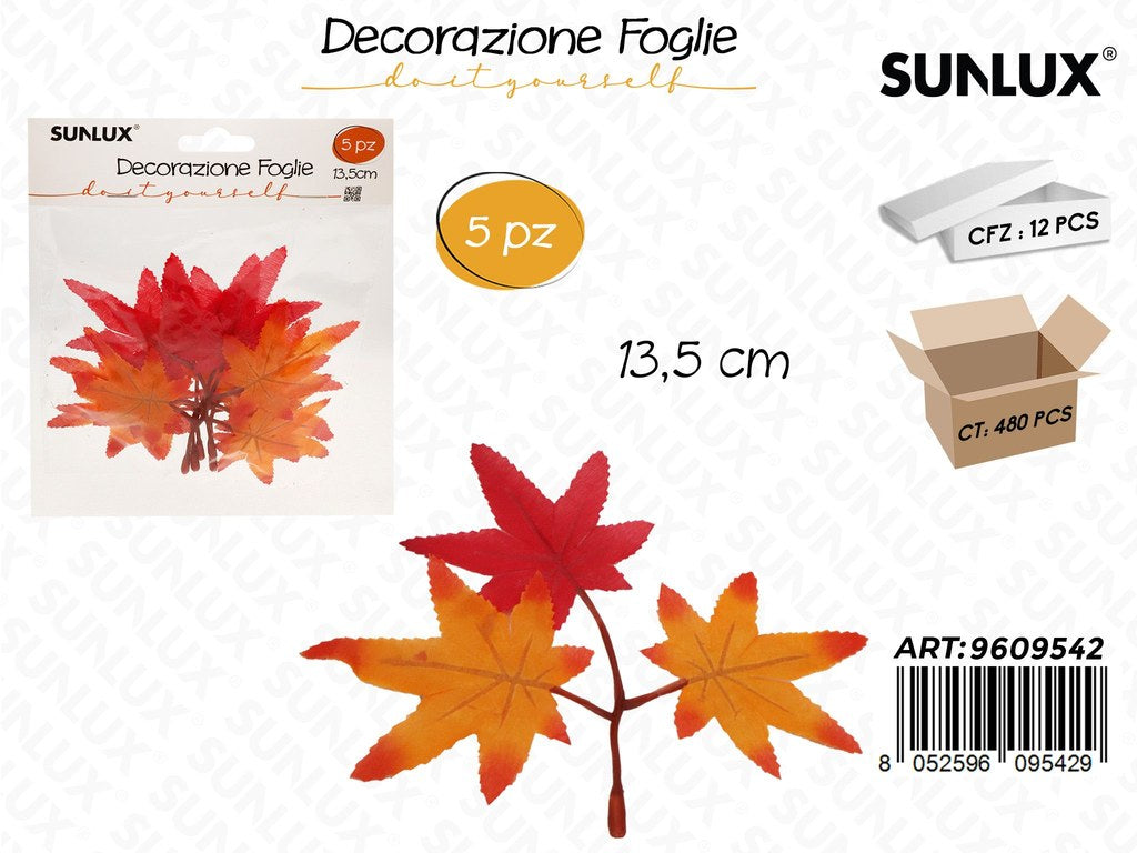Sunlux Decorazione Foglie 5PCS 13.5CM
