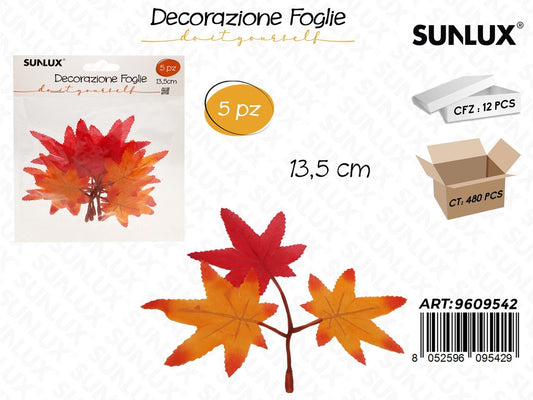 Sunlux Decorazione Foglie 5PCS 13.5CM