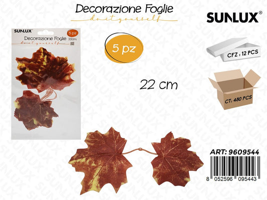 Sunlux Decorazione Foglie 5PCS 22CM