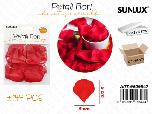 Sunlux Petali Fiori Rosso 144PCS 5*5CM