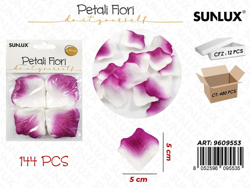 Sunlux Petali Fiori Bianco-viola 144PCS 5*5CM