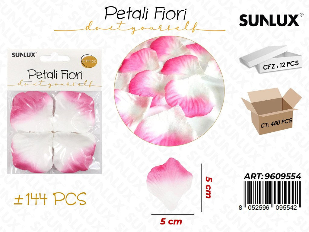 Sunlux Petali Fiori Rosa-bianco 144PCS 5*5CM