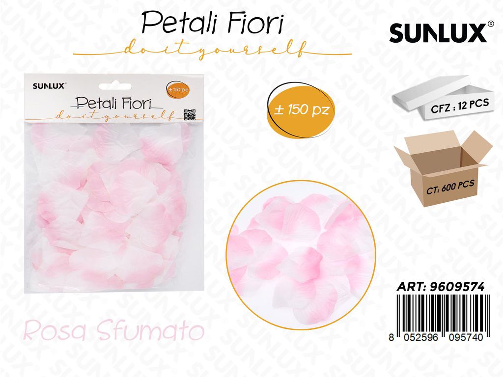 Sunlux Petali Fiori Rosa Sfumato 150PCS