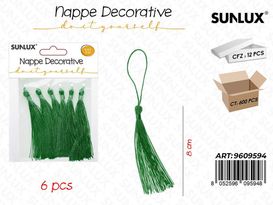 Sunluxnappe Decorative Verde 6PCS 8CM