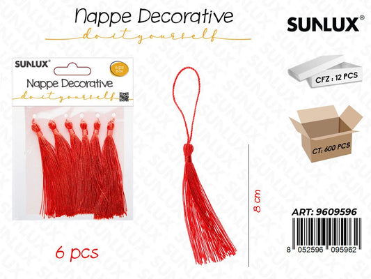 Sunlux Nappe Dec. Rosso 6PCS 8CM